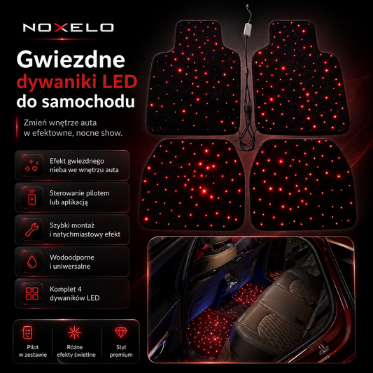 Noxelo – Gwiezdne Dywaniki LED do Samochodu
